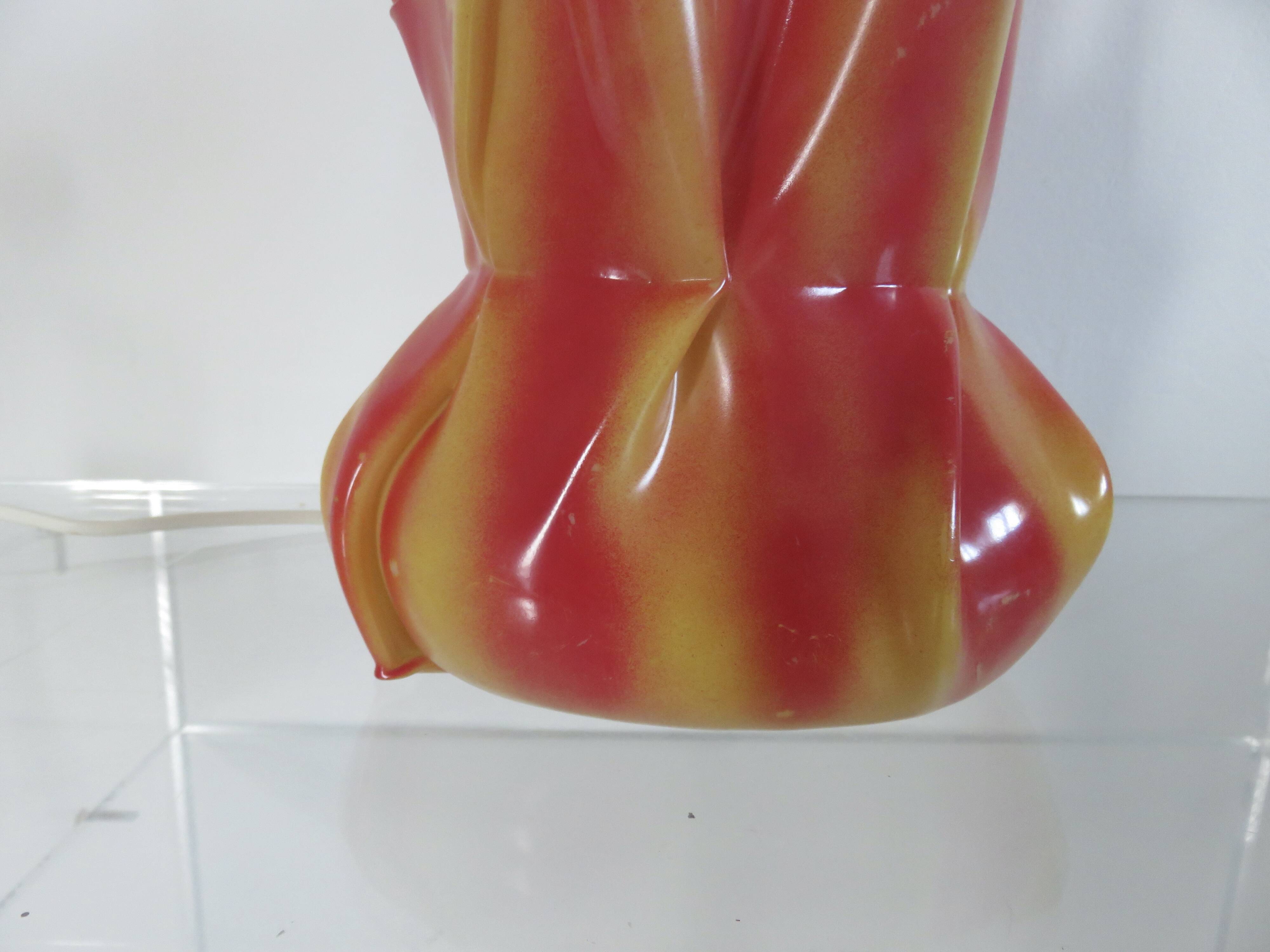 Draped chaplain lamp, Les Exclarares, in polycarbonate, 1980