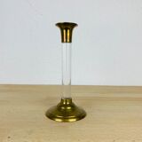 Bougeoir laiton et plexiglas vintage
