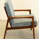 Mid century teak Armchair 'Mettmann' - reupholstered
