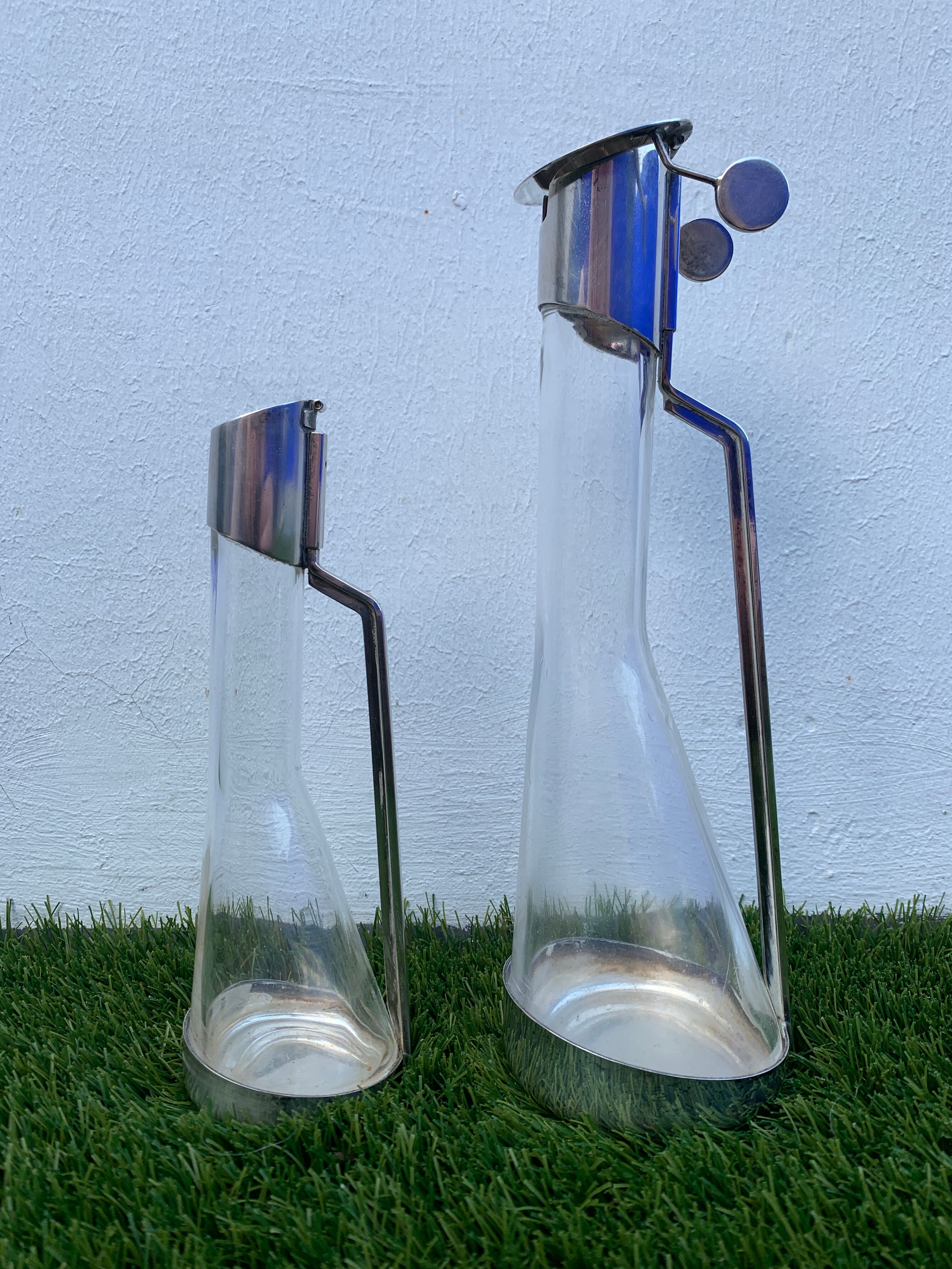 Oil and vinegar, stainless steel, Italian industrial design Achille Castiglioni, Alessi, 1984