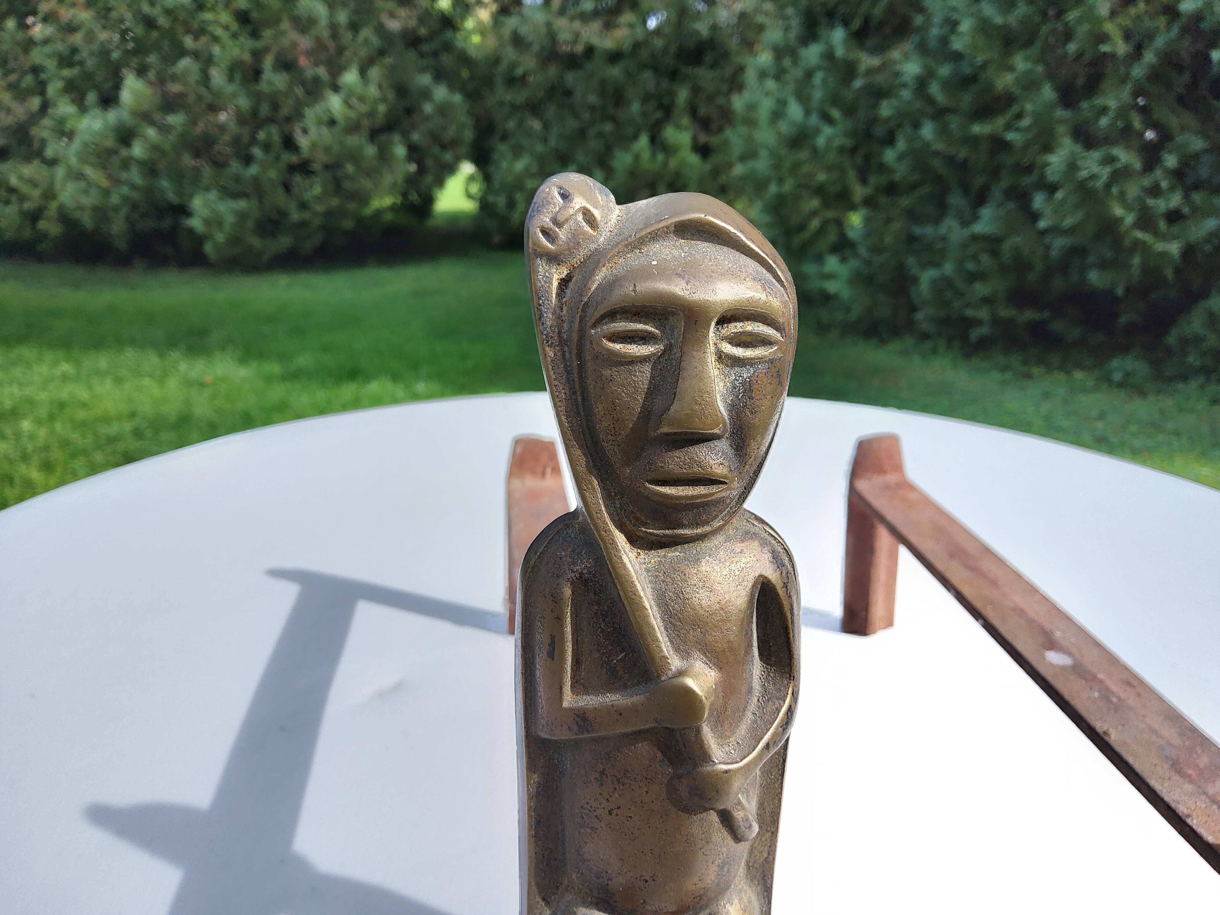 CAP monogrammed andirons