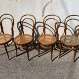 Set of 4 cane bistro chairs
