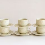 Vintage speckled stoneware coffee cups