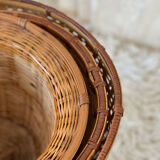 3 rattan planters