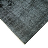 Handmade contemporary oriental 1980s 162 cm x 262 cm black carpet