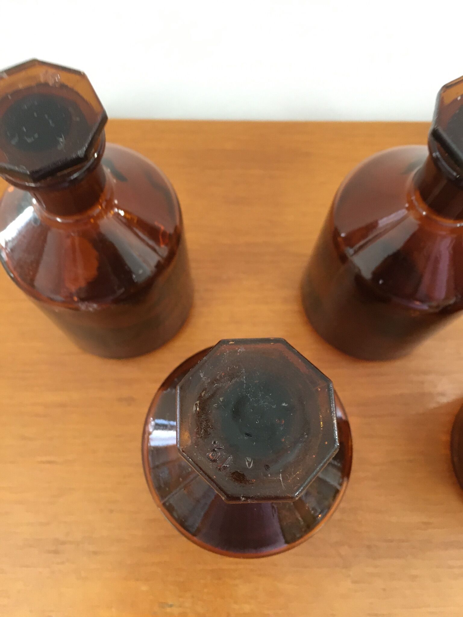 Lot of 4 pharmacy vials