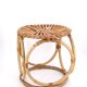 Rattan and bamboo stool, 70s