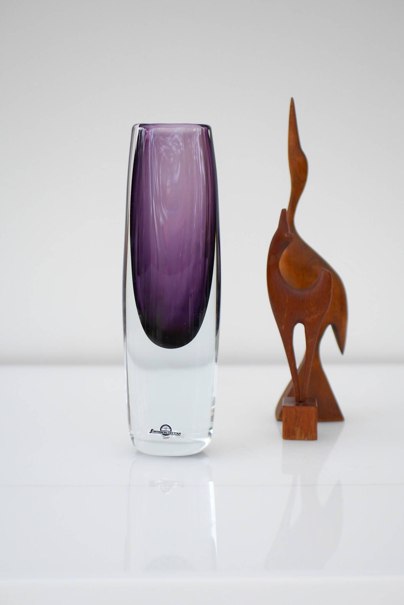 Scandinavian Art Vase by Gunnar Nylund for Strömbergshyttan, Sweden