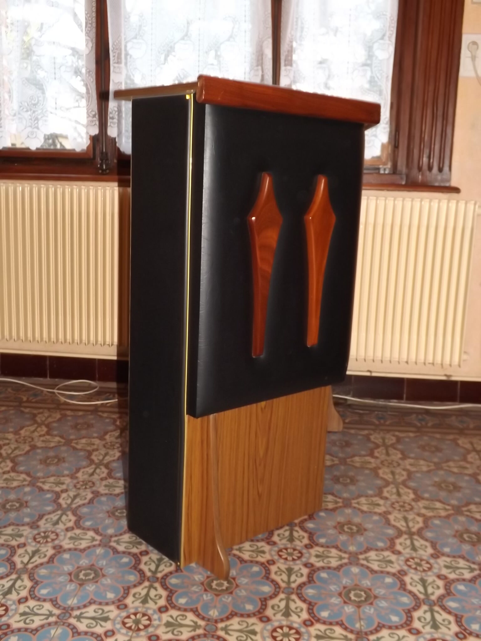 Bar en palissandre formica vintage 1960