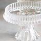 Vintage transparent crystal glass decorative plate, Italy, 1960s.