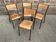 4 vintage school chairs
