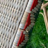 High wicker and rattan table