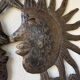 Brutalist metal wall sculpture "sun-moon"