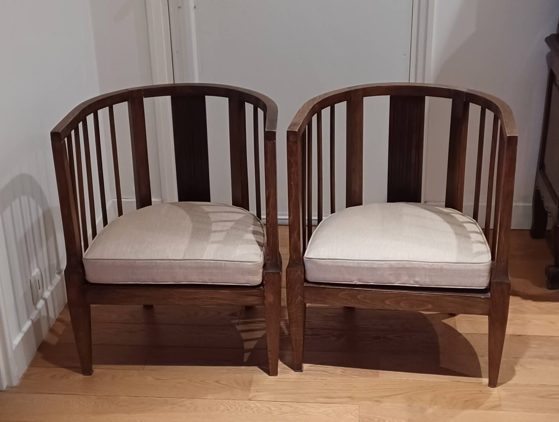 Pair of art deco armchairs