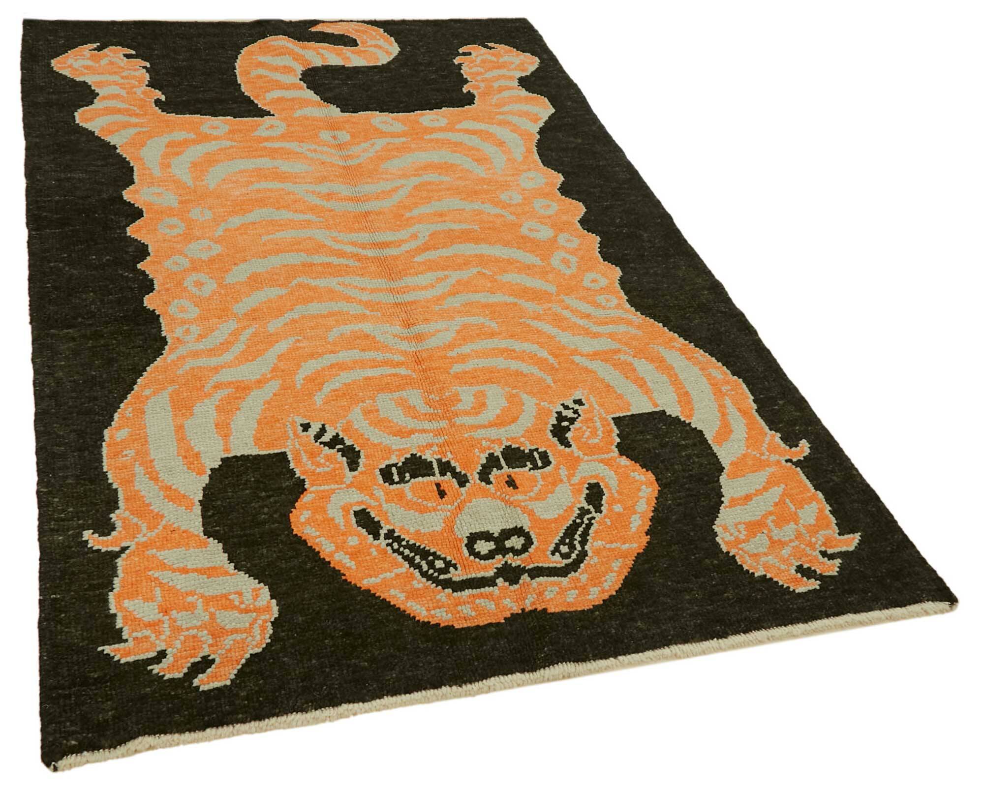 Turkish Handknotted Wool Tiger Rug  130 cm x 208 cm