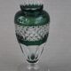 Val Saint-Lambert crystal vase, Gary model, cut in emerald green