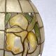 Suspension en feuille nacre et laiton vintage 1970's
