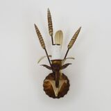 Vintage wall light with golden wheat ears Maison Masca Florence 70s