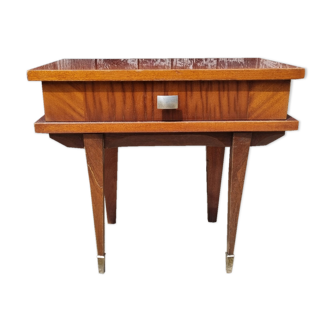 Varnished wood bedside table, 60