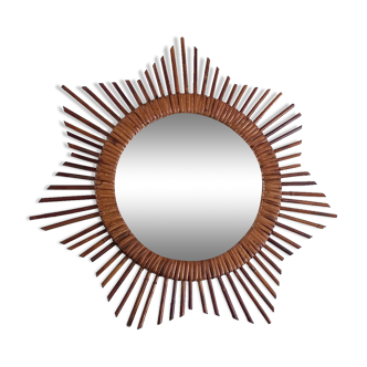 Rattan mirror from the 50s