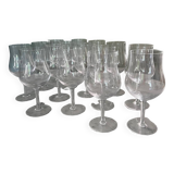 Set of 15 large wine glasses