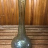 Ancien vase soliflore biot verre soufflé bullé vintage #a408