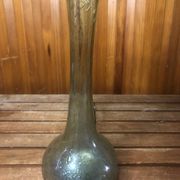 Old biot soliflore vase vintage bubble blown glass #a408
