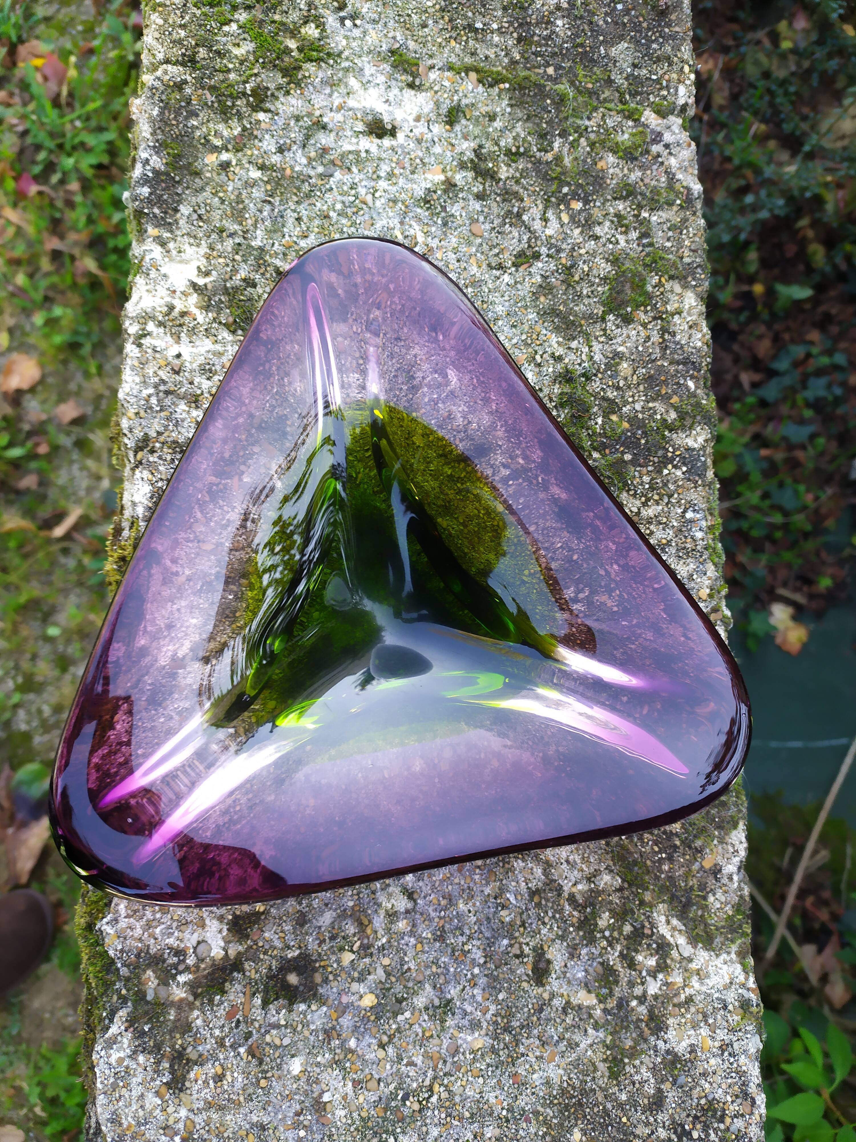 Blown glass cup from the 70s