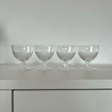 Set of 4 crystal tasting glasses
