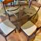 Round glass table, 1970