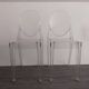 Pair of Victoria Ghost chairs by Starck for Kartell