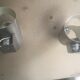 Pair 1970 brushed metal wall light