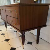 Scandinavian dressing table with triptych mirror