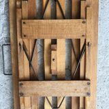 Folding wooden stool