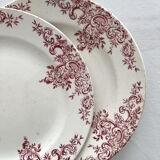 2 flat plates made of ironstone "Louis XV" Choisy le Roi