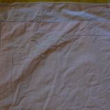 Suite of two pink embroidered pillowcases