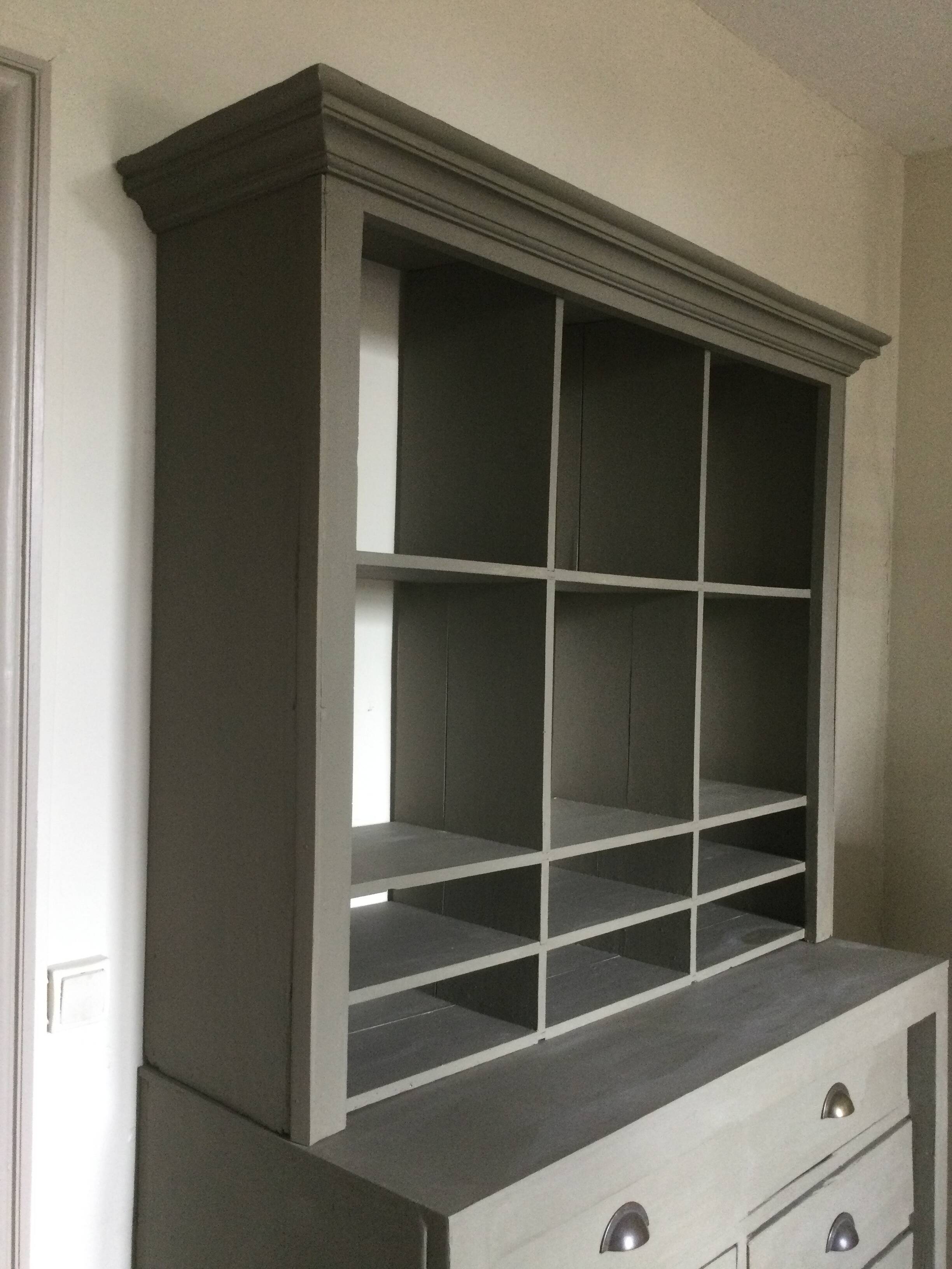 Antique bookcase with drawers