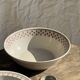 Set of a salad bowl and a vintage brown circular dish D28.