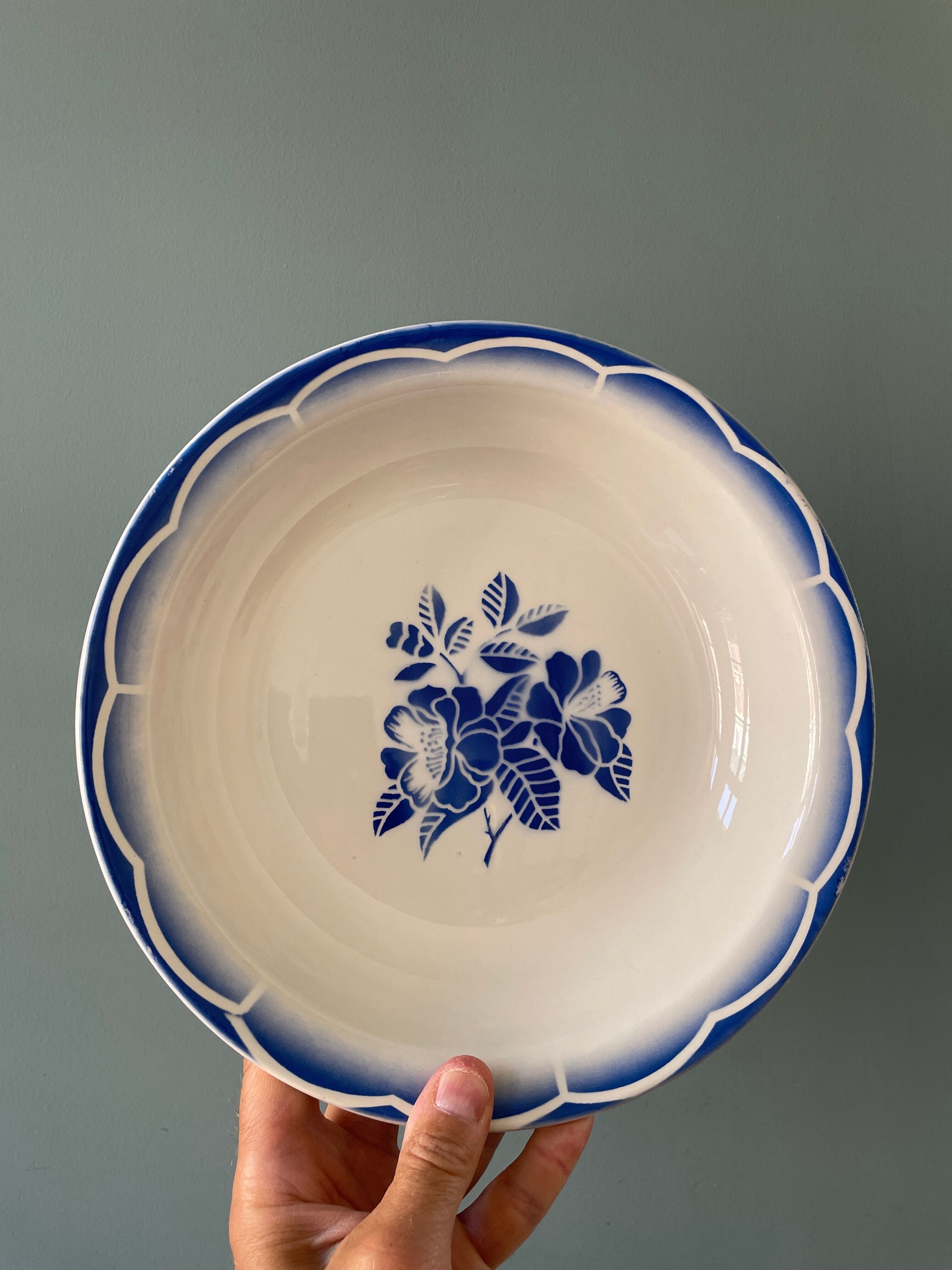 Lot de 3 plats Digoin Sarreguemines, modèle Marsac