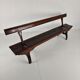 Victorian pitch pine railway bench – Halstead’s Makers, Todmorden