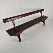 Banc de chemin de fer victorien en pin pitchpin – Halstead’s Makers, Todmorden