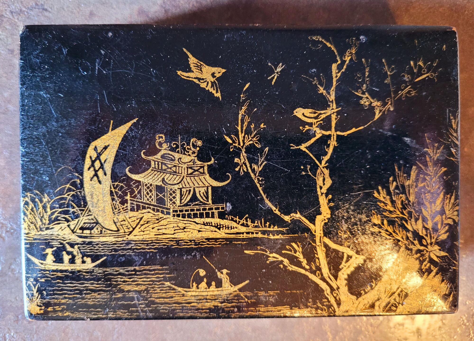 Old Vintage Boxes NINETEENTH in lacquer Asia China