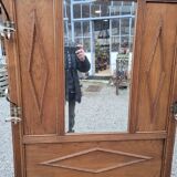 Old oak cloakroom or coat rack