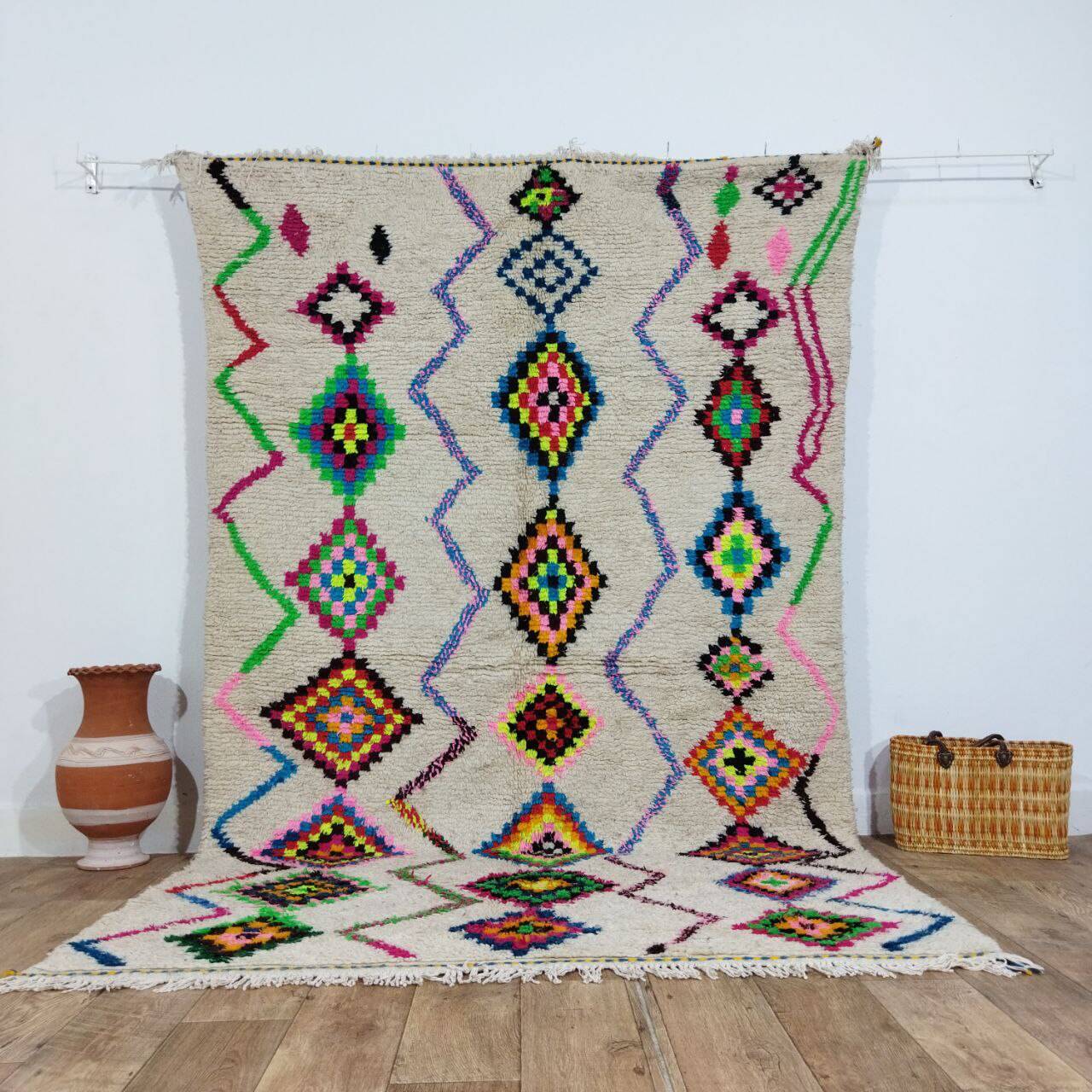 Handmade Moroccan Berber rug 260 X 162 CM