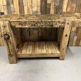 Antique wooden workbench