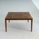 Table basse en teck et cuivre de style mid-century moderne par Severin Hansen