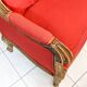 Fauteuil à oreilles en bois sculpté doré signé Maison Dienst Paris XIXeme siècle