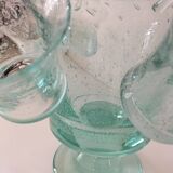 unsigned Biot bubble glass punch set