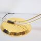 Vintage Cobra Desk Lamp in Brass and Acrylic from Grupo Mci, 1970
