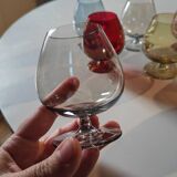 8 colored crystal glasses